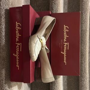 Salvatore Ferragamo Women's White Loafers